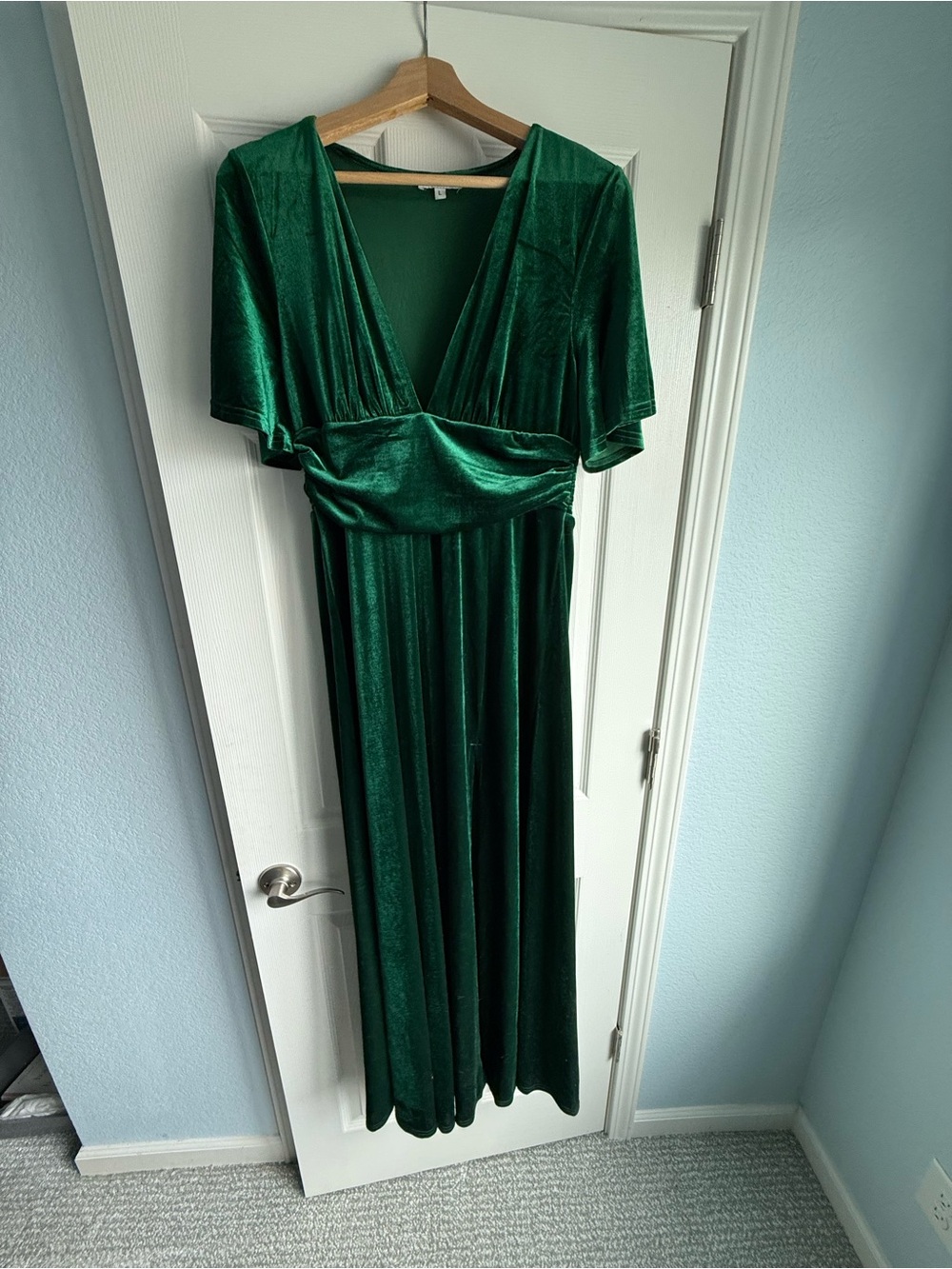 Baltic Born Emerald Green Velvet Maxi Dress
